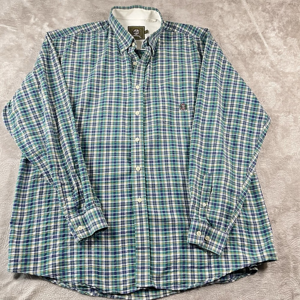 Cinch Shirt Men's‎ XL Blue Green Plaid Button Down Western Long Sleeve Cowboy